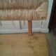 Bench with oak backrest