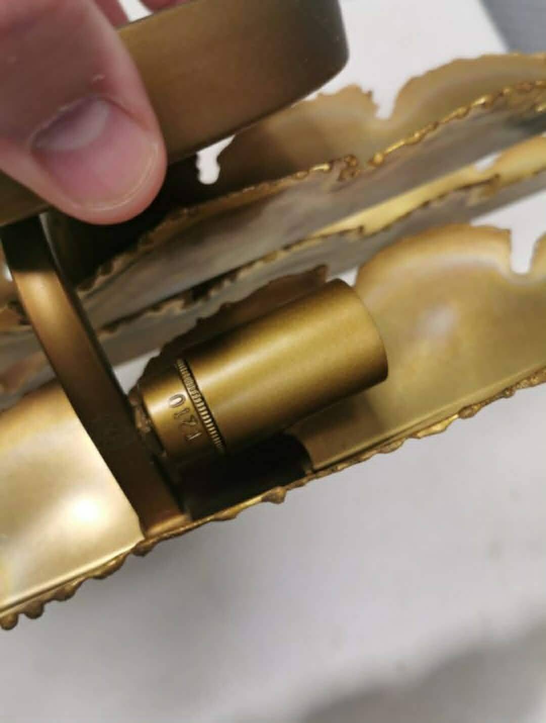 Brutalist Brass Wall Lamps by Svend Aage Holm Sørensen, Denmark 1960s
