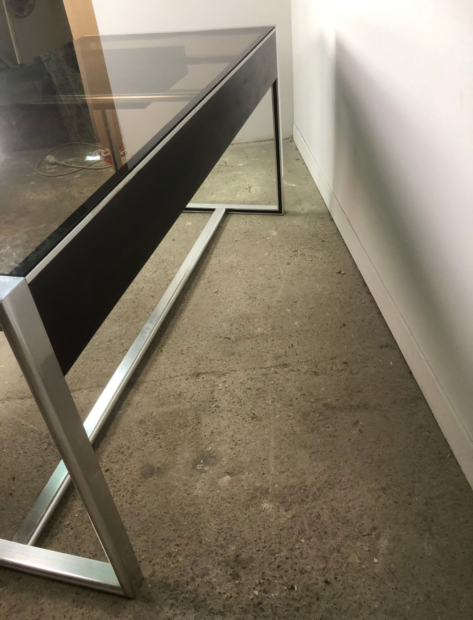 Metal and rosewood desk by Claude Gaillard for Ligne Roset 70'S