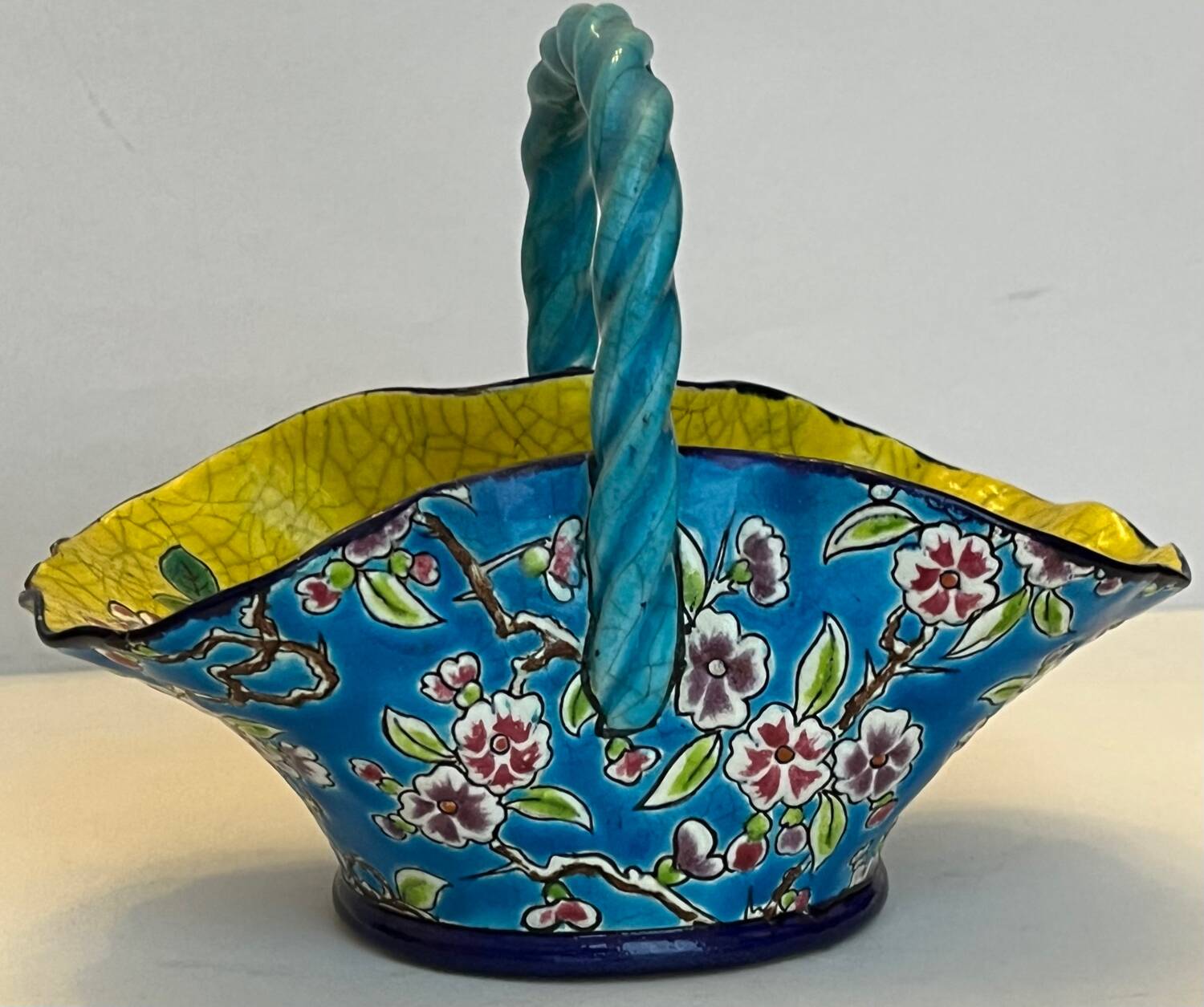 Longwy enamel basket