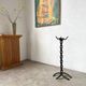 Large wrought iron floor candlestick, folk art, around 1900