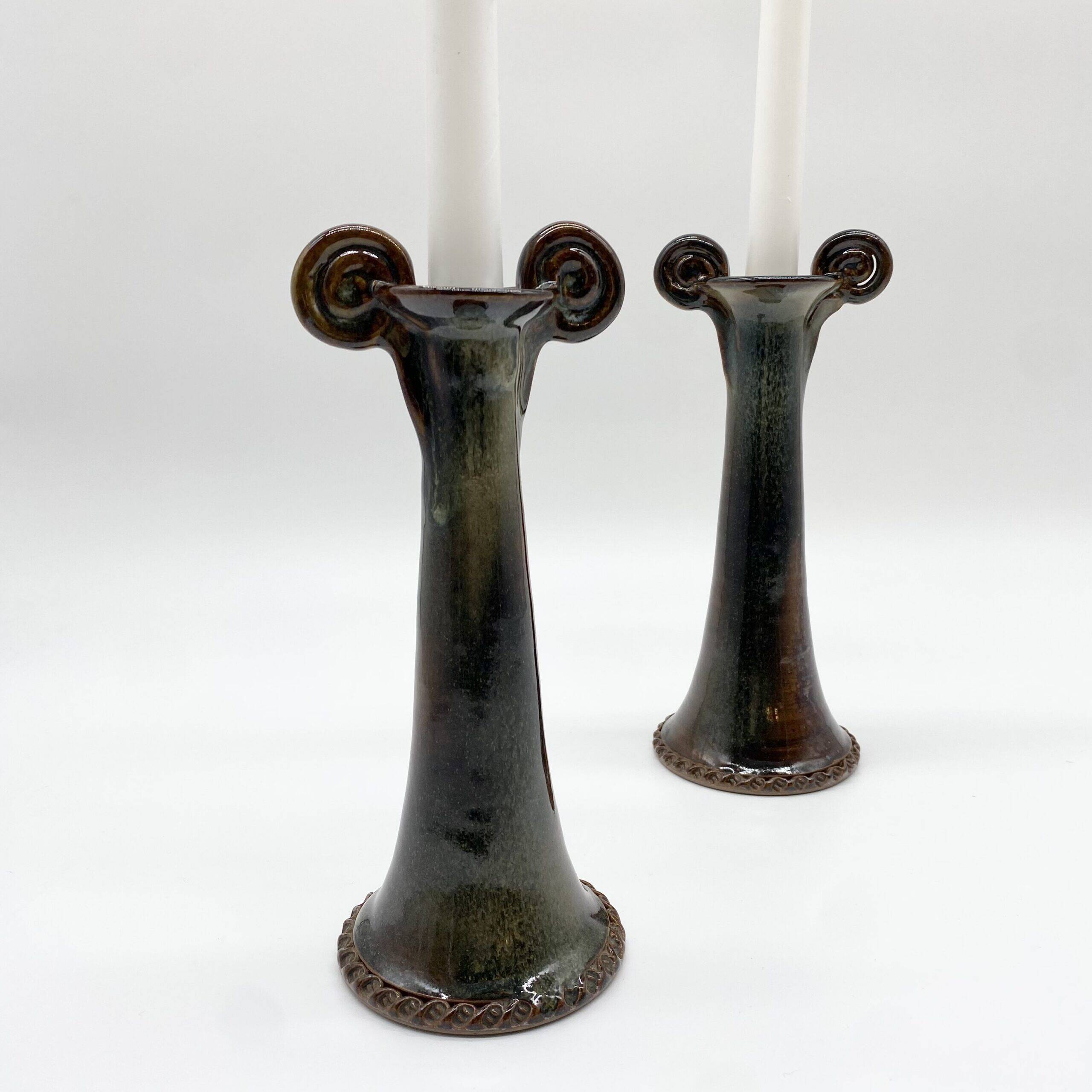 Pair of ceramic candlesticks – "Mouthiers-sur-Boëme", 1960s