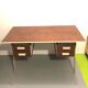 1960 VINTAGE DESK FORMICA METAL TUBING 4 DRAWERS