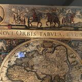 Golden old and new world map