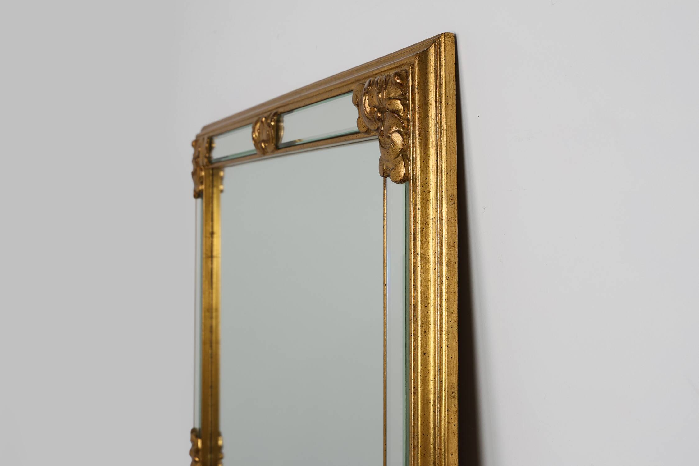 Richly ornamented Mirror by Deknudt, Belgium ca. 1950