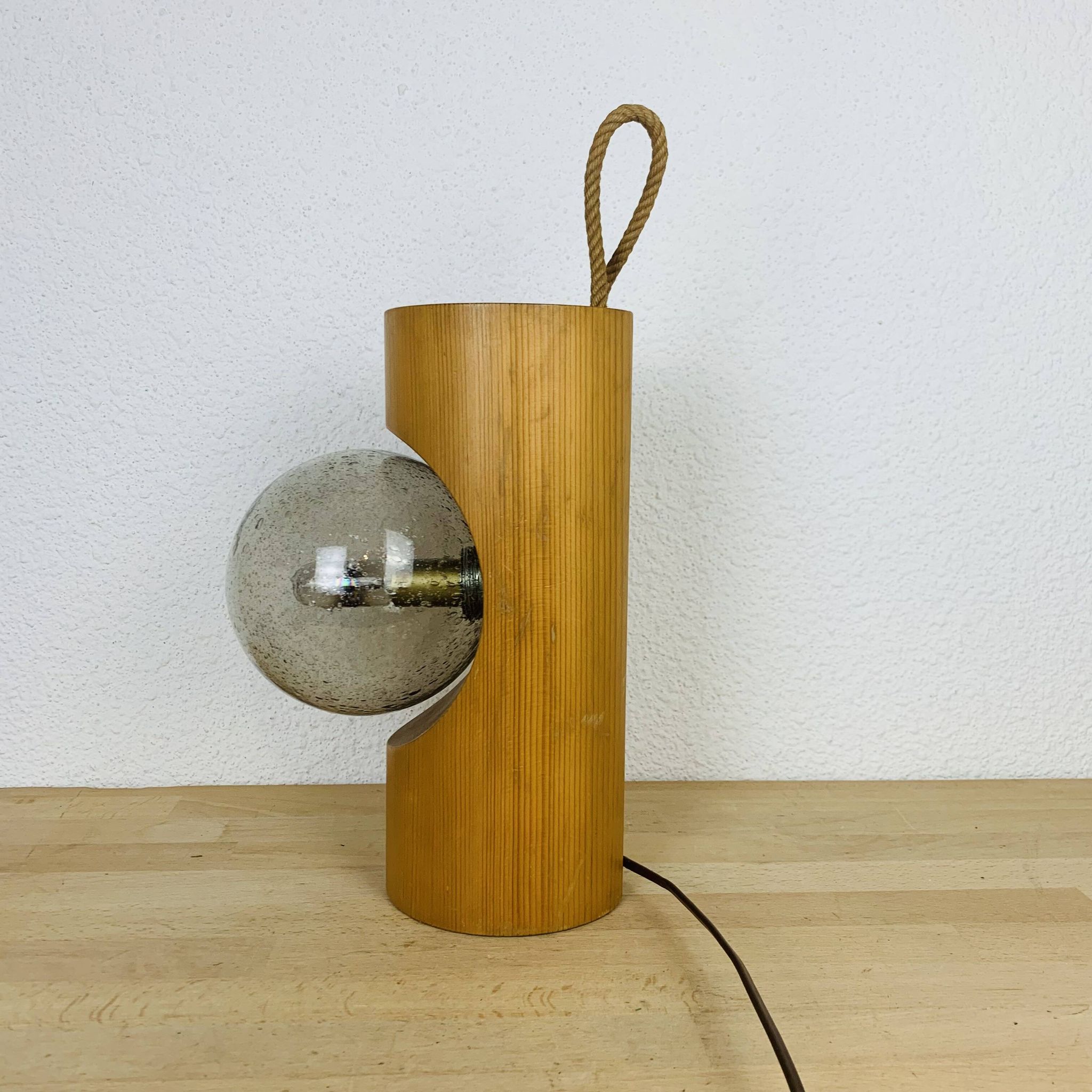 Lampe brutaliste Temde Leuchten années 70