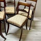 Set of six chairs and two armchairs from the Charles X period
