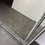 Grand miroir Venitien aux Cygnes, Glace Murano du XIXe siècle biseauté 133