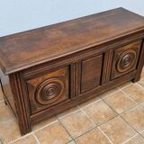 Basque bench chest in solid wood, 105 cm