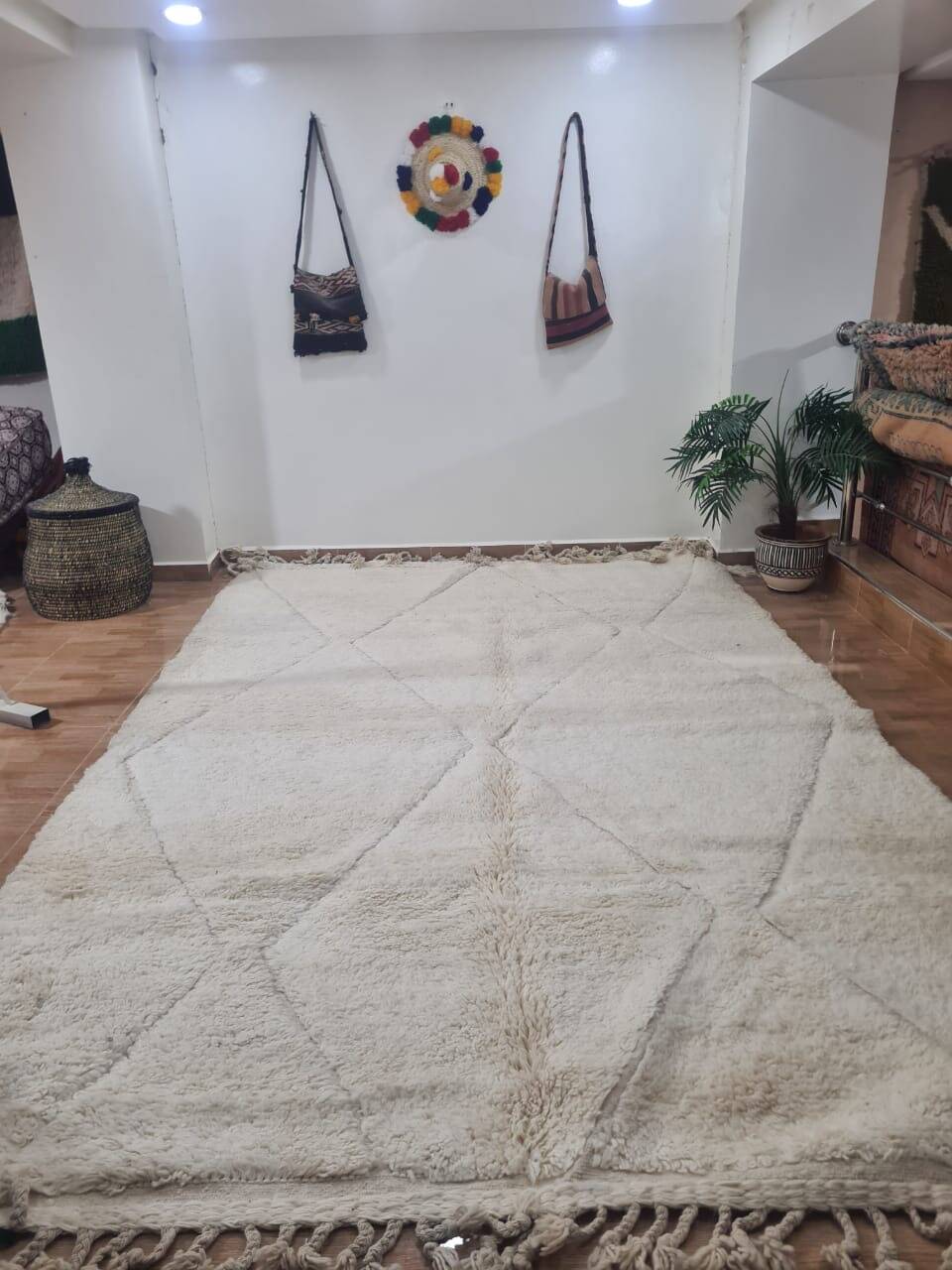 Handmade wool Berber rug 300X200 cm