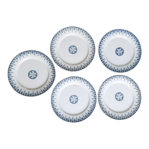 Assiettes plates en faïence - sarreguemines