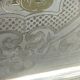 Large tray with monogrammed handles in silver metal 19th century Napoleon III