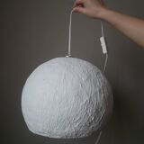Handmade sphere lamp space age papier-mâché table lamp vintage design 70s contemporary