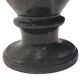 Vintage 1970s Italian Black Marble Vase – Natural Ochre Veining Accent