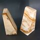 Serre-livres en onyx forme pyramide vintage
