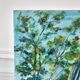 Tableau huile sur toile paysage arbre signé vintage