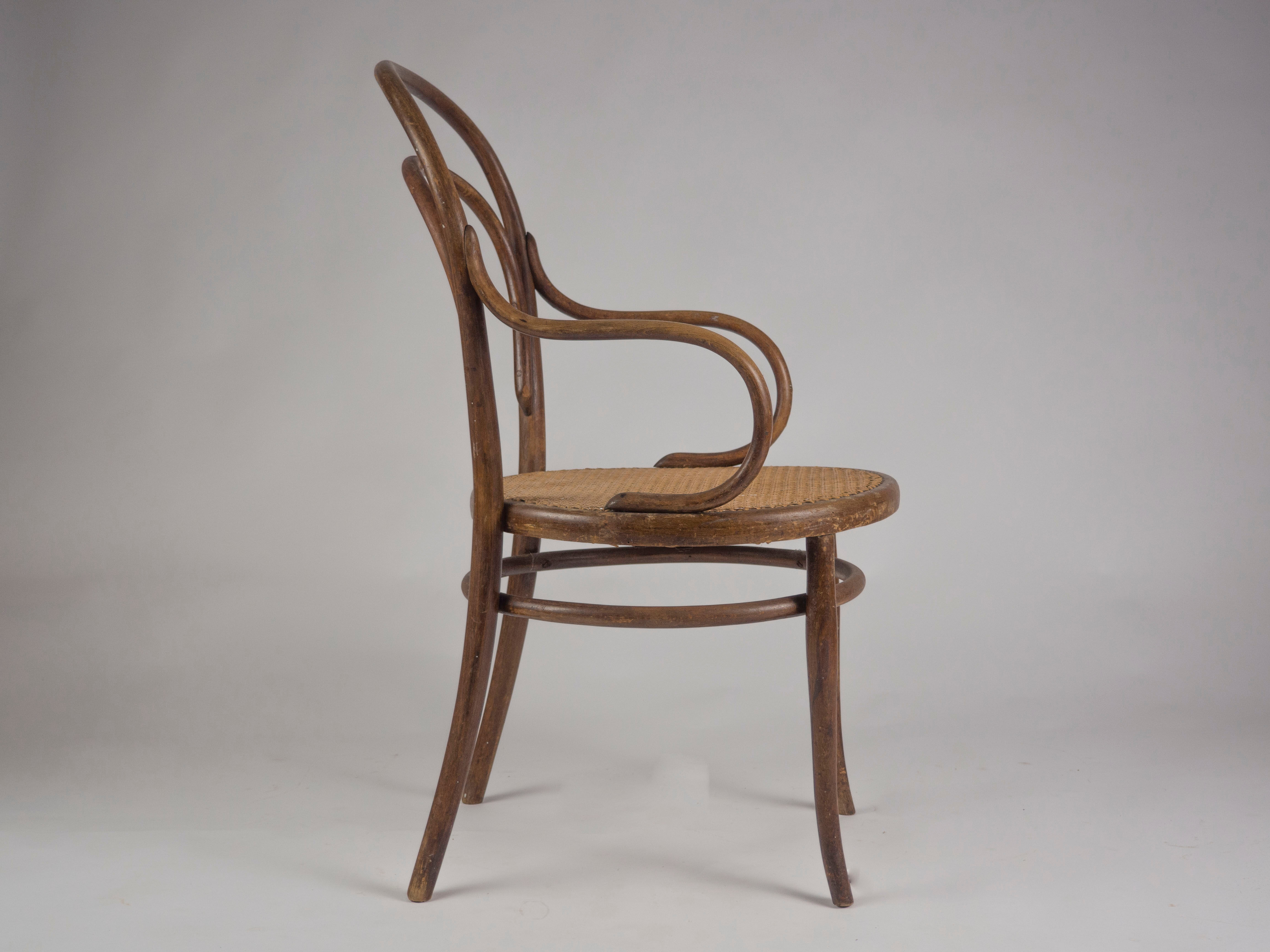 Antique Mod. 14 Armchair by Thonet for Thonet Wien, 1900s