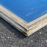 Antique mirror beveled glass Louis Philippe patinated 62x86cm