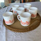 Set of 6 vintage Arcopal cups