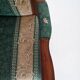 Vintage Voltaire Armchair Green and Beige with Floral Patterns
