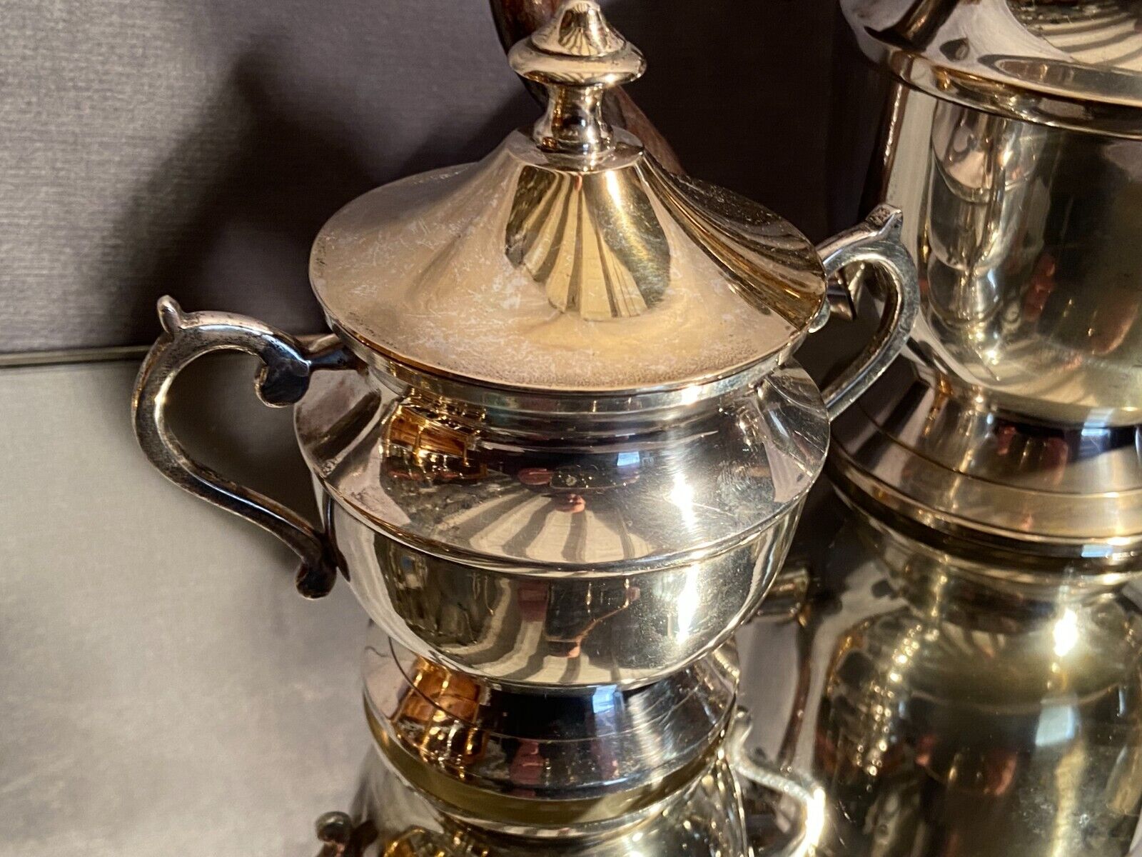 Tea set coffee Louis XV silver metal coffee maker teapot sugar pot milk pot