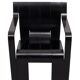 Chaises Black Strip de Gijs Bakker avec accoudoirs des années 1970, Hollande