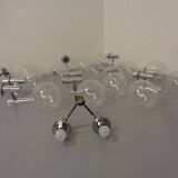 Chromed Glass Wall Lamp from OTT International, 1960s