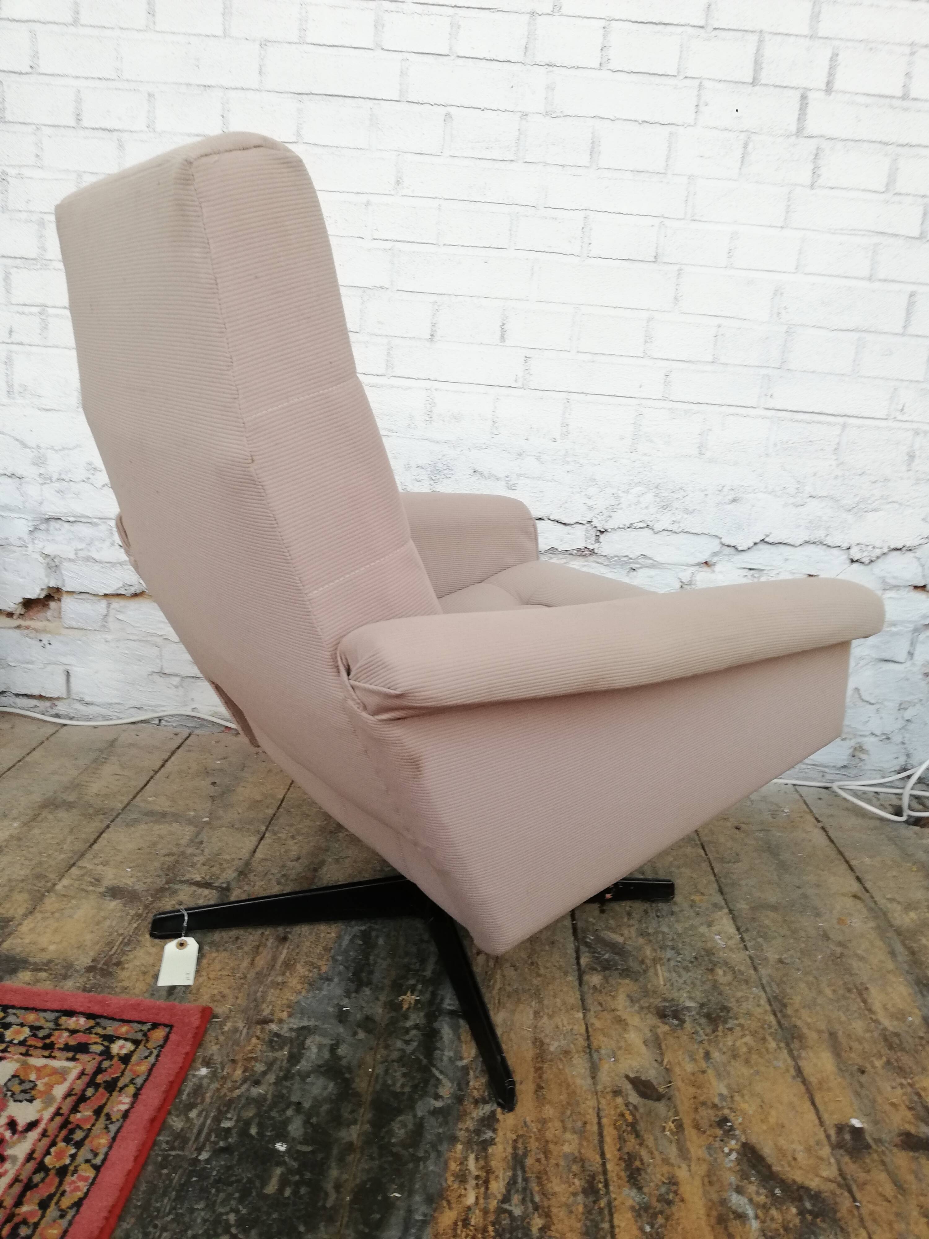 Armchair with Czech footrest, 1960, Munzar and Moravian