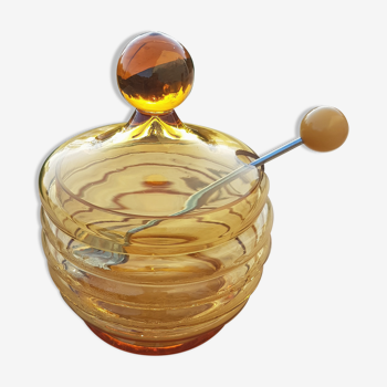 Honey glass jar, vintage
