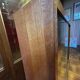 Small vintage wall display cabinet in wood and glass – mixed shelves
