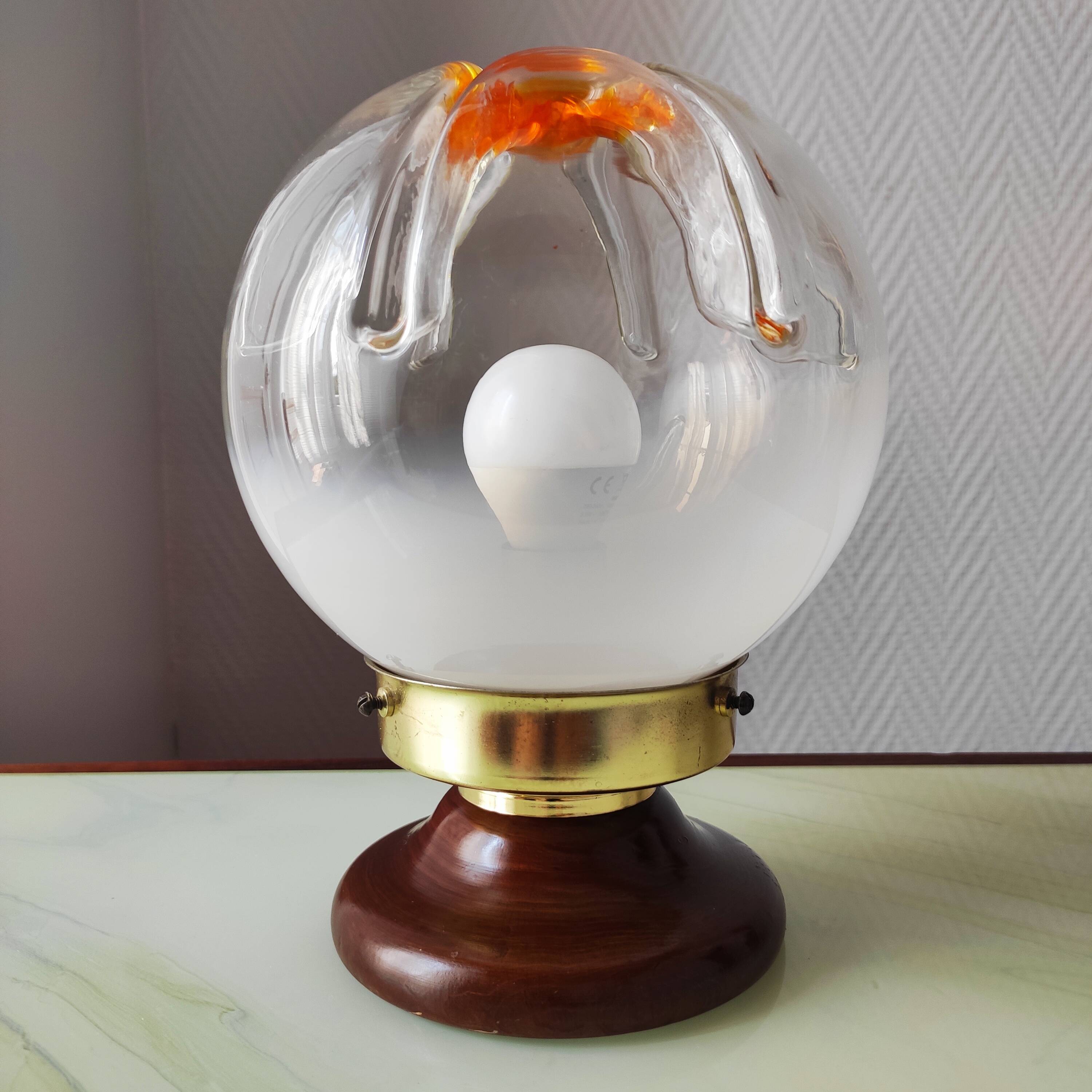 Vintage Mazzega 1970 Murano glass lamp