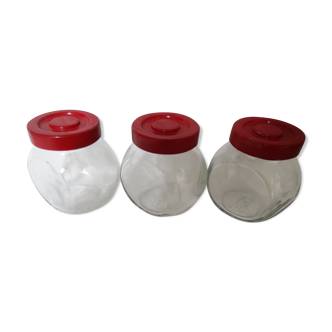 Trio candy jars