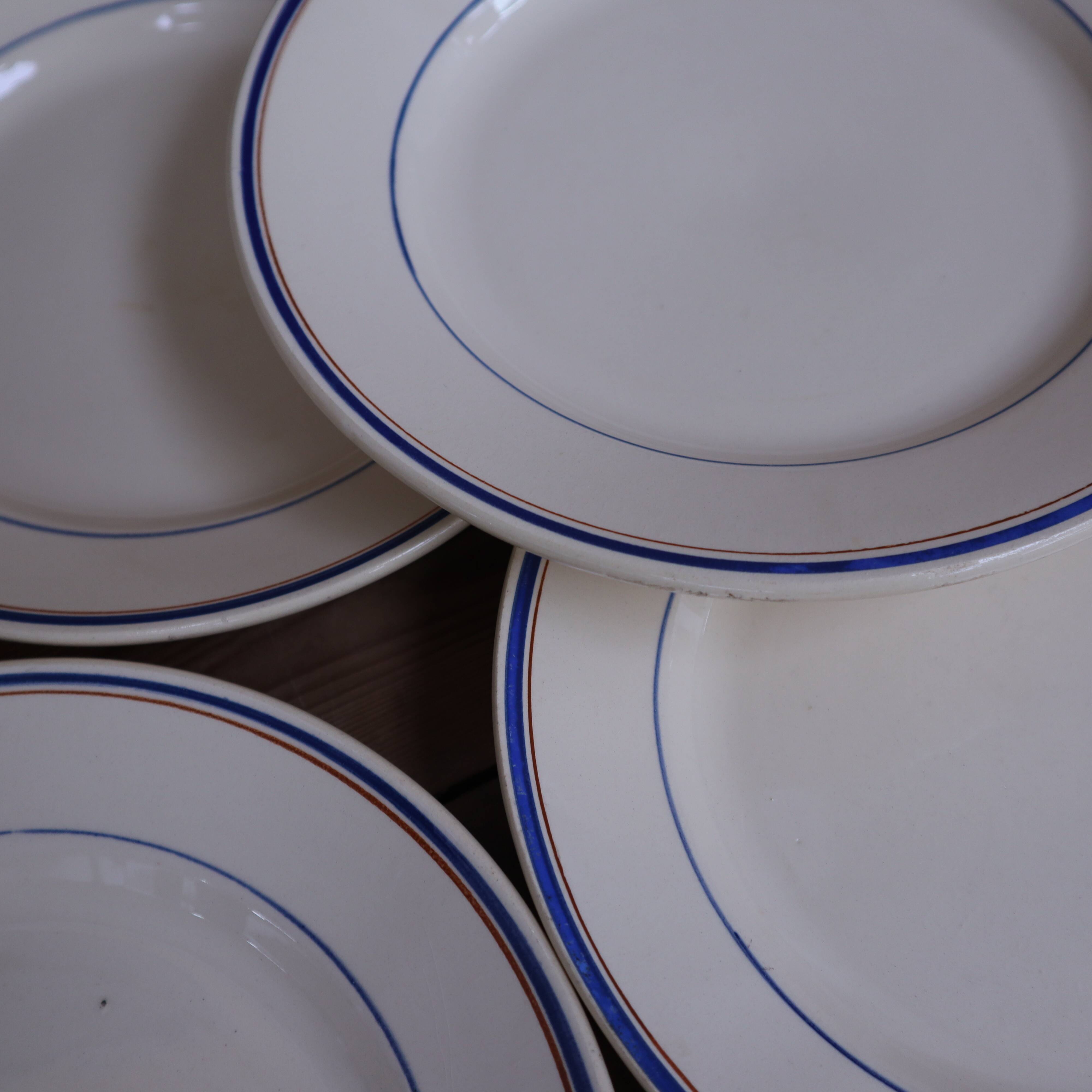 Lot de 5 assiettes plates « Moulin des Loups – Louvois »