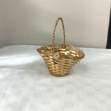 Vintage golden metal basket