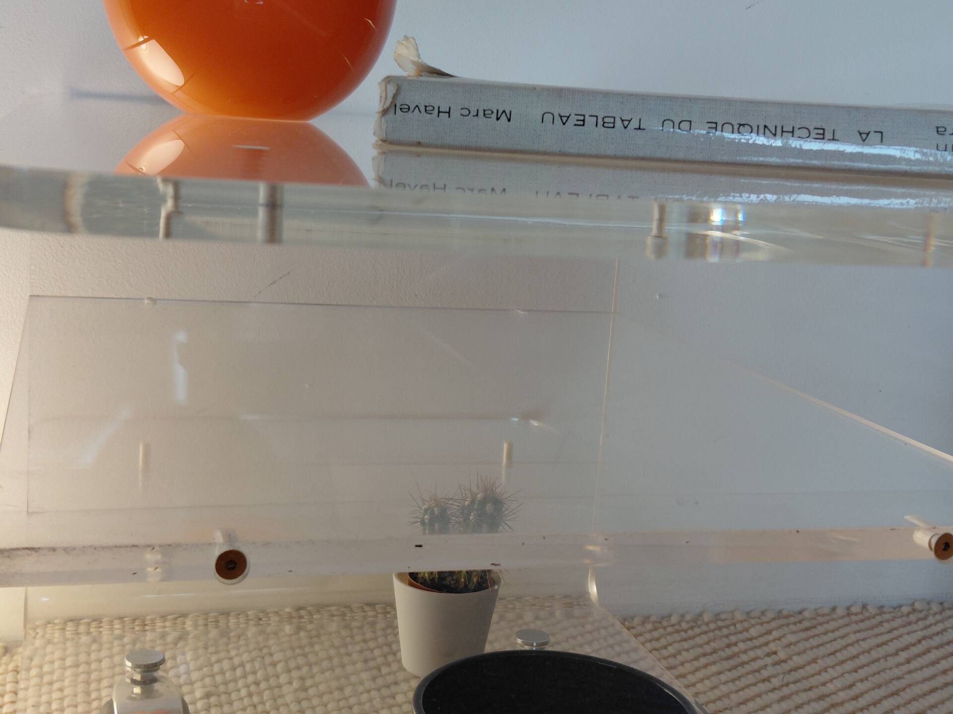 Vintage rolling dessert trolley in plexiglass - Space Age style - 1970s