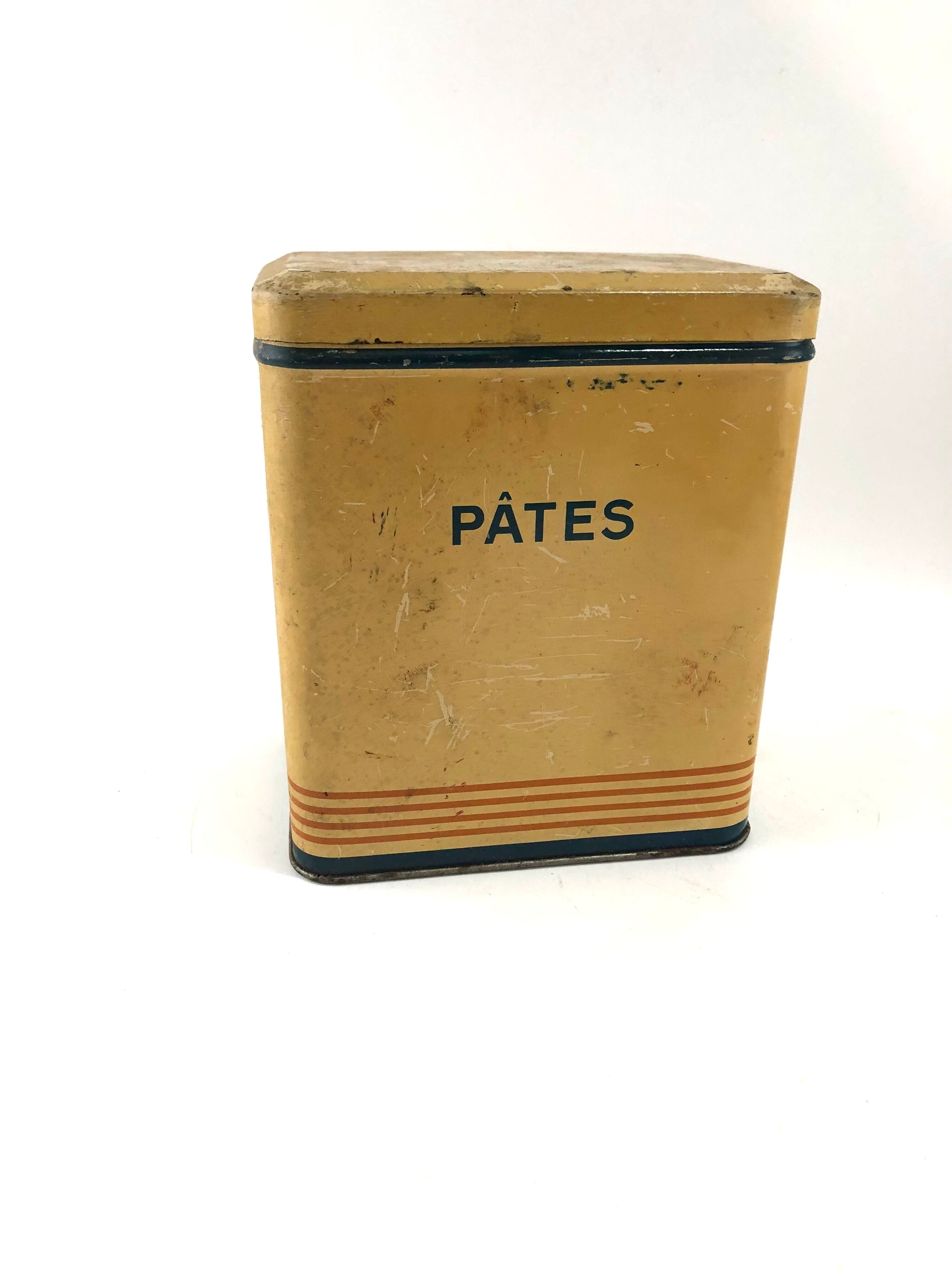 Old advertising metal box Chocolate Foal sprayed