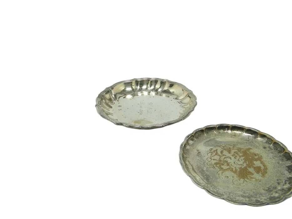 Plate AKL, modernism, transparent glass, Hortensja glassware