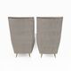 Pair of Mid-Century Modern Velvet High Back Armchairs by Isa, 195