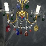 Set wall lamps of murano decor fruit cluster