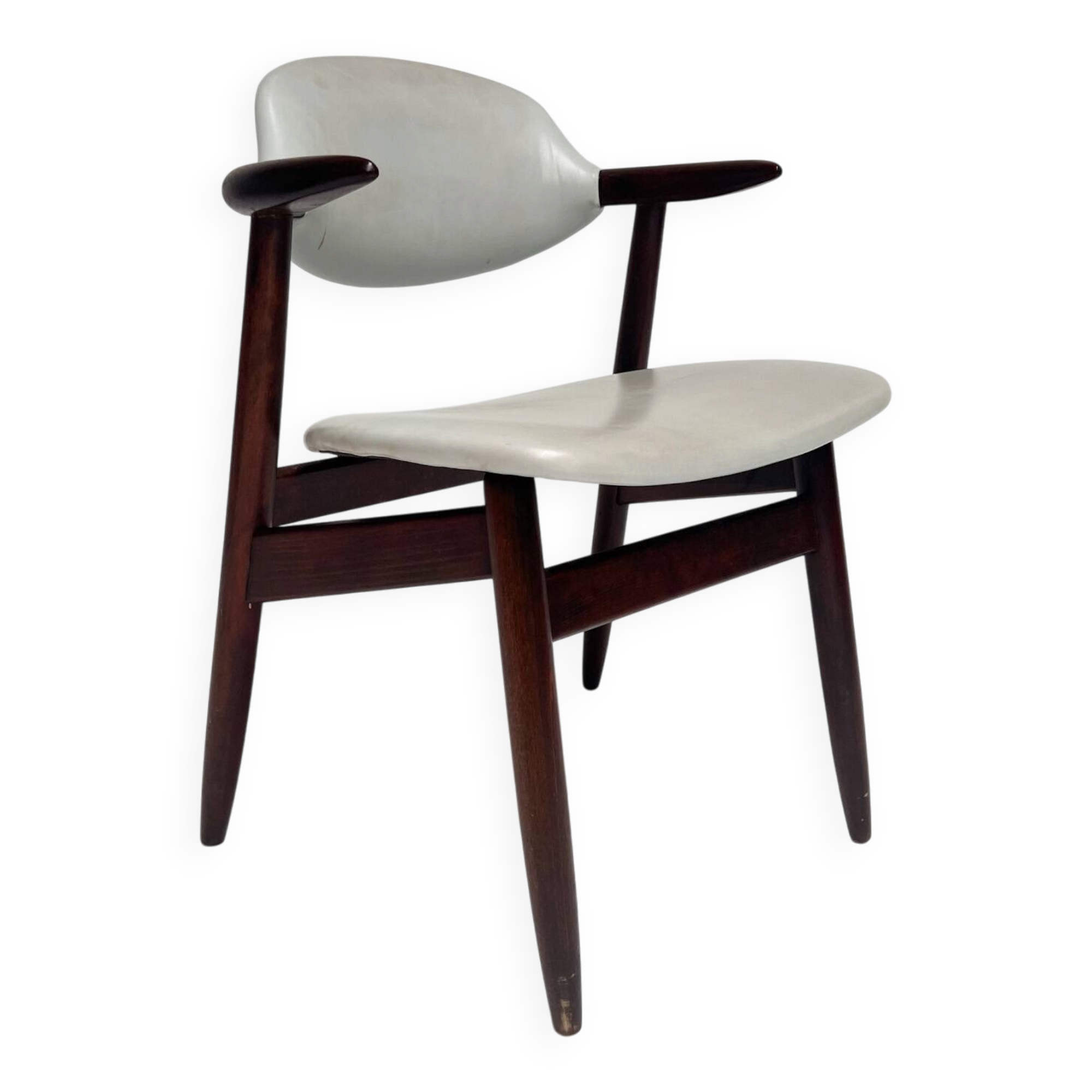 Grey colored cowhorn chair, 1970s