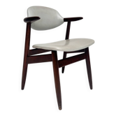 Chaise en corne de vache grise, années 1970