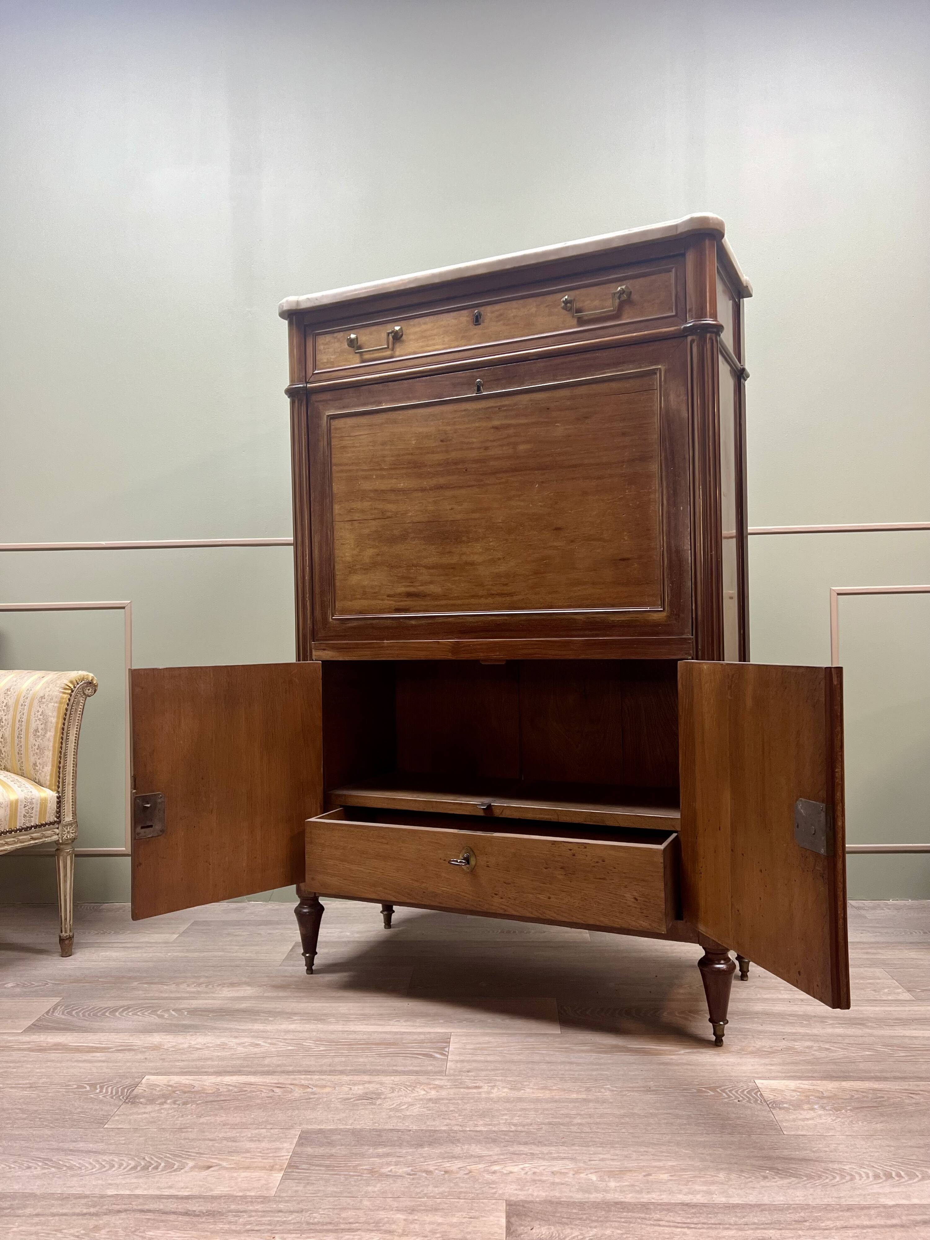 Mahogany Secretary Louis XVI XVIII Eme Century