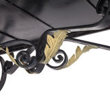 Console en fer forgé avec feuilles d'acanthes dorées, 1950