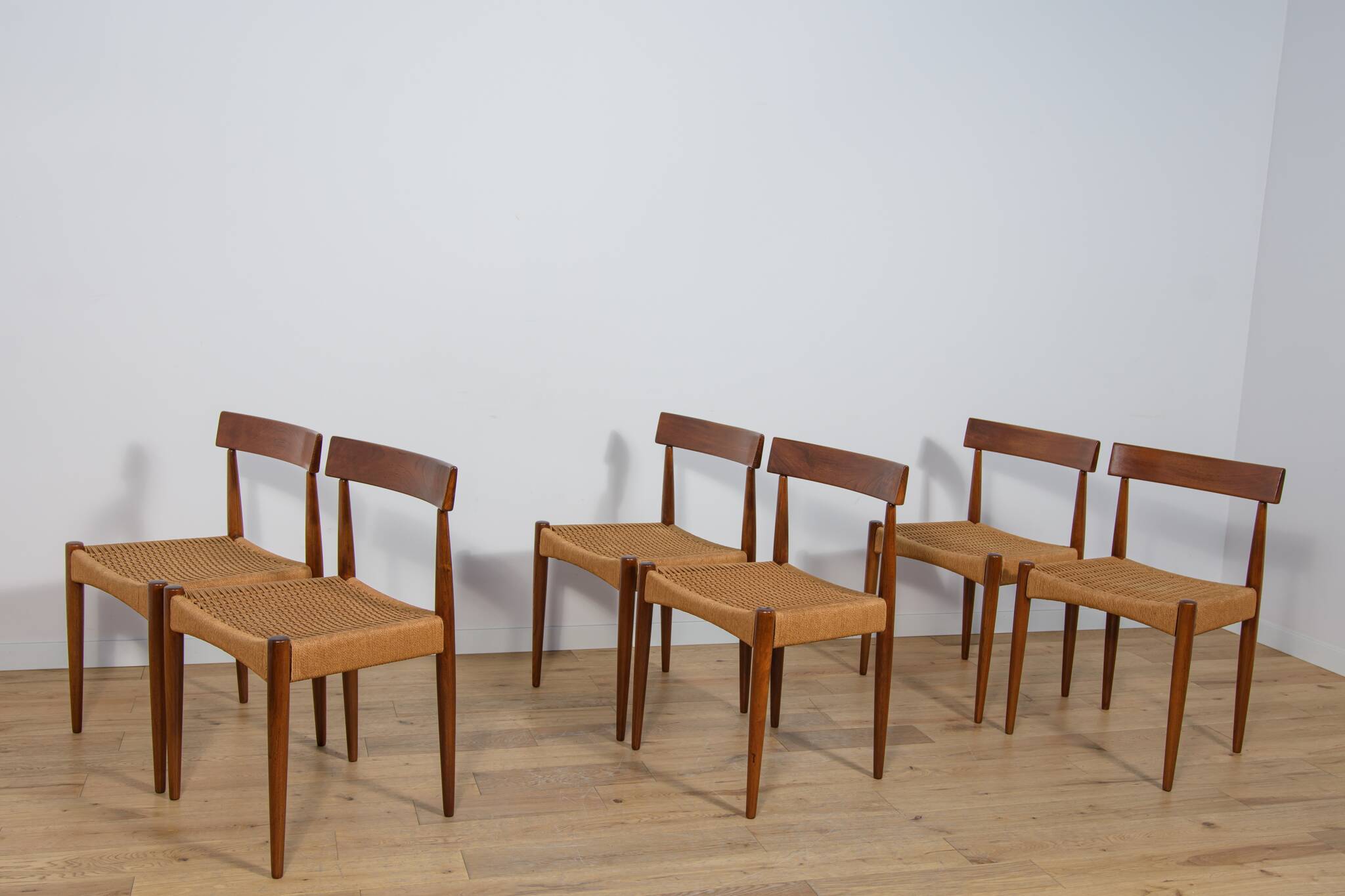 Mid Century Dining Chairs by Arne Hovmand-Olsen for Mogens Kold, 1960s, Den