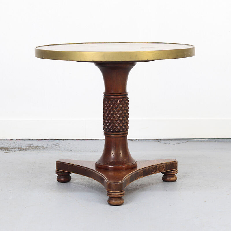 Antique Side Table with Brass top