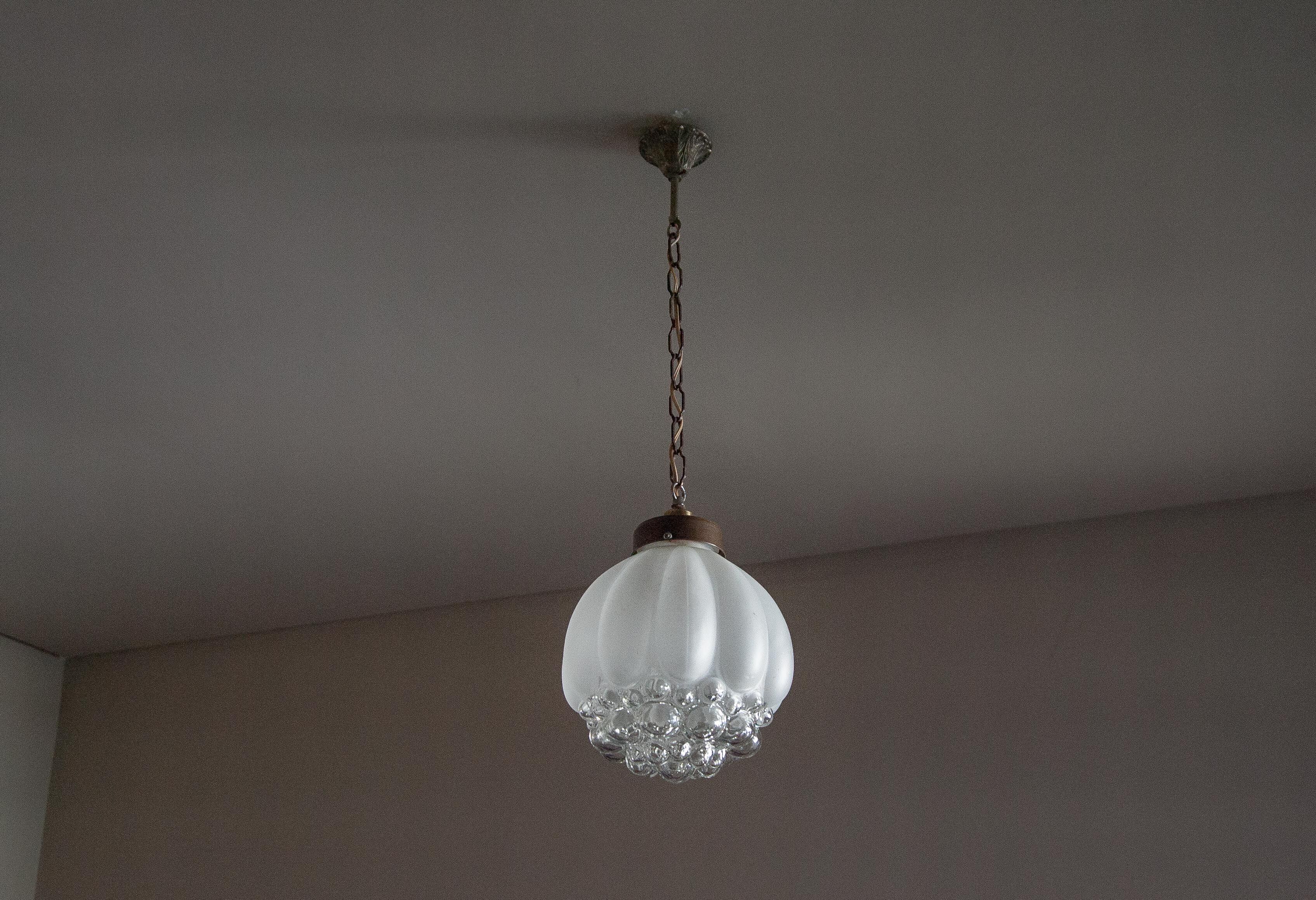 Vintage, old Suspension suspension, globe glass bubble, bubble lamp, shabby chic, interior decoration, for light, ceiling light