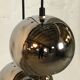 Ceiling chandelier eye ball 3 lights in vintage chrome aluminum 80's