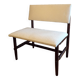 Scandinavian fabric and teak bench