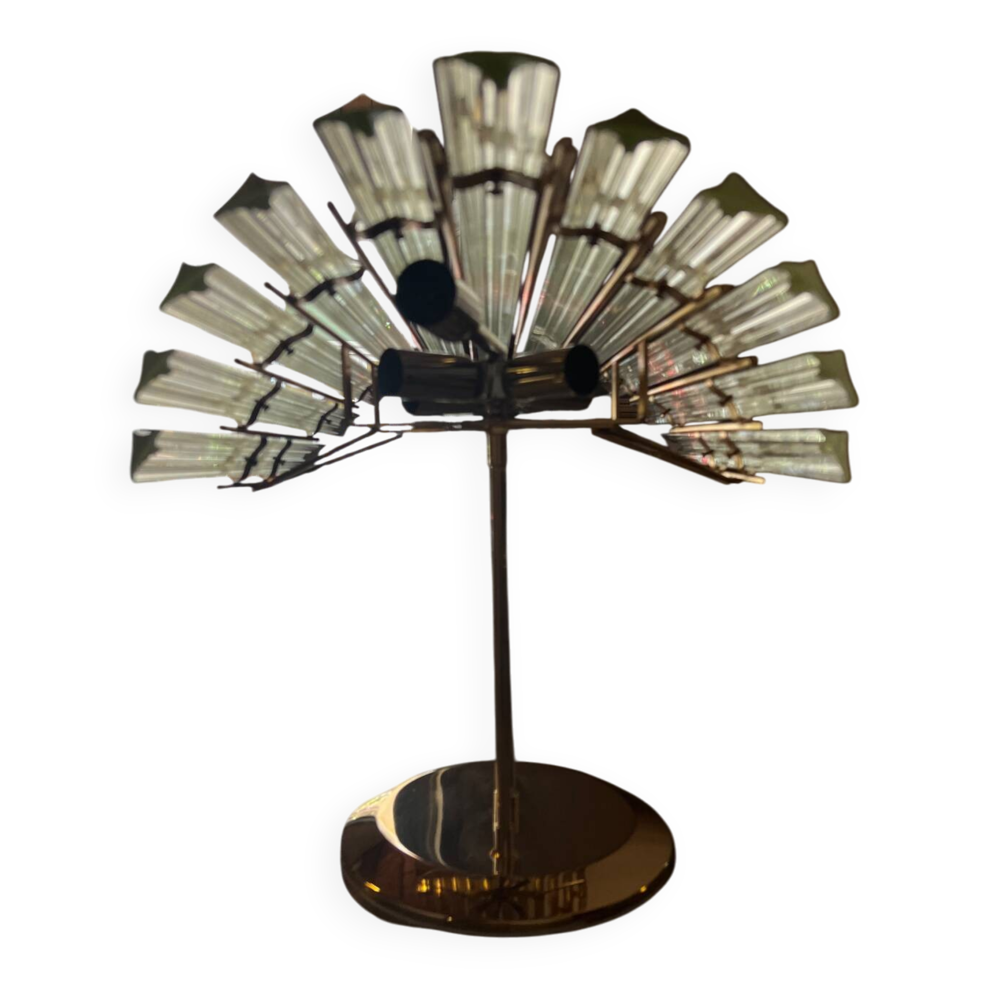 Vintage 1960’s Venini Style Murano Glass Ceiling Chandelier Light