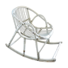 Child rocking chair in rattan, 60s